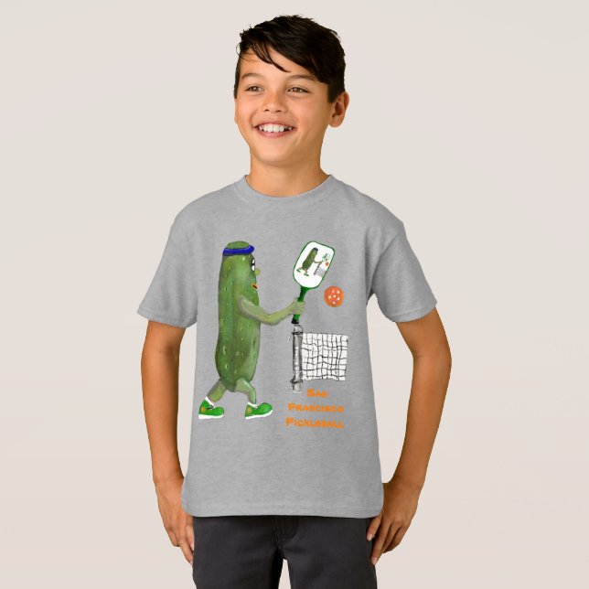Personalize Text Funny Pickle Player T-Shirt (Vorne ganz)