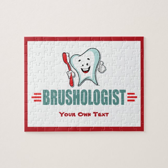 Personalize This Funny Brushing Your Teeth (Horizontal)