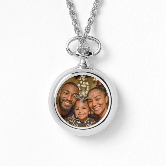 Personalize This Necklace Watch Add Your Photo  Armbanduhr (Vorderseite)