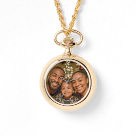 Personalize This Necklace Watch Add Your Photo  Armbanduhr