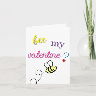 Personalize Valentine's Day Card-Bee My Valentine? Karte