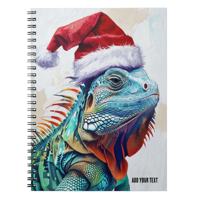 PERSONALIZE: Weihnachten Iguana | Notebook-Journal Notizblock (Vorderseite)