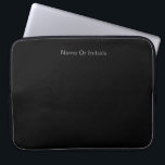 Personalize With Name Black   Laptopschutzhülle<br><div class="desc">Style: Neoprene Laptop Sleeve 15 inch Protect your laptop with a custom laptop sleeve. Made with 100% neoprene, these lightweight and water resistant sleeves look great with your photos, text, or designs. Great for travel or just day-to-day use, custom laptop sleeves come in three sizes to fit your device and...</div>