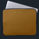 Personalize With Name Initials Brown Laptopschutzhülle<br><div class="desc">Style: Neoprene Laptop Sleeve 15 inch Protect your laptop with a custom laptop sleeve. Made with 100% neoprene, these lightweight and water resistant sleeves look great with your photos, text, or designs. Great for travel or just day-to-day use, custom laptop sleeves come in three sizes to fit your device and...</div>