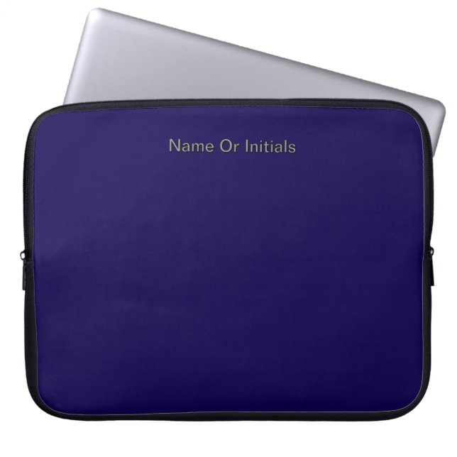 Personalize With Name Initials Dk Blue    Laptopschutzhülle (Vorderseite)