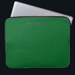 Personalize With Name Initials Green Laptopschutzhülle<br><div class="desc">Style: Neoprene Laptop Sleeve 15 inch Protect your laptop with a custom laptop sleeve. Made with 100% neoprene, these lightweight and water resistant sleeves look great with your photos, text, or designs. Great for travel or just day-to-day use, custom laptop sleeves come in three sizes to fit your device and...</div>