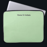 Personalize With Name Initials Mint Green Laptopschutzhülle<br><div class="desc">Style: Neoprene Laptop Sleeve 15 inch Protect your laptop with a custom laptop sleeve. Made with 100% neoprene, these lightweight and water resistant sleeves look great with your photos, text, or designs. Great for travel or just day-to-day use, custom laptop sleeves come in three sizes to fit your device and...</div>