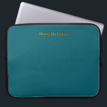 Personalize With Name Initials Teal     Laptopschutzhülle<br><div class="desc">Style: Neoprene Laptop Sleeve 15 inch Protect your laptop with a custom laptop sleeve. Made with 100% neoprene, these lightweight and water resistant sleeves look great with your photos, text, or designs. Great for travel or just day-to-day use, custom laptop sleeves come in three sizes to fit your device and...</div>