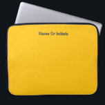 Personalize With Name Initials Yellow Laptopschutzhülle<br><div class="desc">Style: Neoprene Laptop Sleeve 15 inch Protect your laptop with a custom laptop sleeve. Made with 100% neoprene, these lightweight and water resistant sleeves look great with your photos, text, or designs. Great for travel or just day-to-day use, custom laptop sleeves come in three sizes to fit your device and...</div>