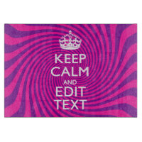 Personalize Your Keep Calm Saying on Pink Swirl