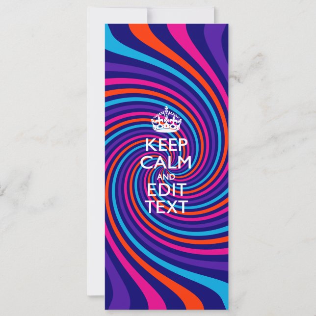 Personalize Your Keep Calm Text on Multicolored (Vorderseite)