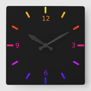 Personalize Your Own Colorful Quadratische Wanduhr