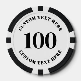 Personalized 100 Numbered Pokerchips