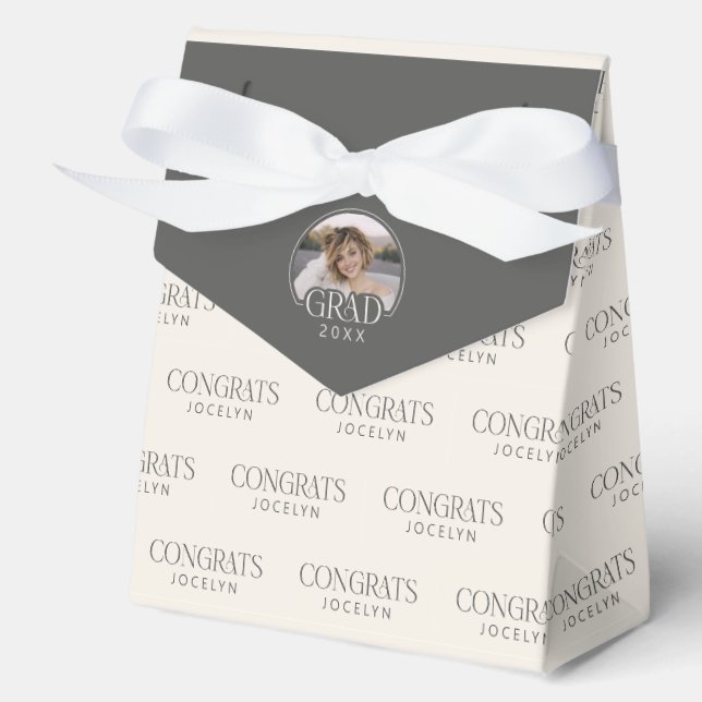 Personalized 2025 Photo Congrats Graduation Party Geschenkschachtel (Vorderseite)