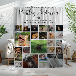 Personalized 24 Photo Pet Memorial Fleecedecke
