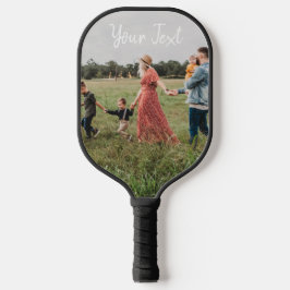 Personalized 2 Photo & Custom Text Template Pickleball Schläger