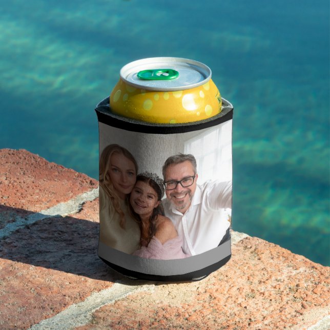 Personalized 2 Photo Template Double Sided Can Coo Dosenkühler (In Situ Pool)