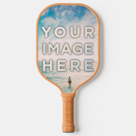 Personalized 2 photos Cool Simple Pickleball Schläger