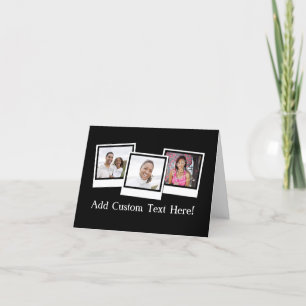 Personalized 3-Photo Snapshot Frames Custom Color Karte