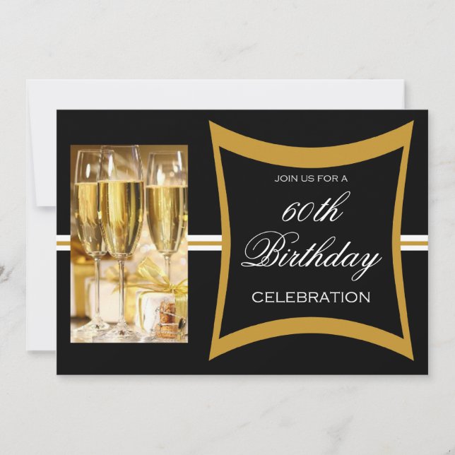 Personalized 60th Birthday Party Invitations Einladung (Vorderseite)