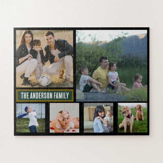 Personalized 6‑Photo Family Name - Gift  (Horizontal)