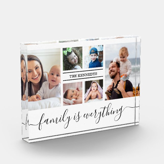 Personalized 6 Picture Collage Quote Family Name  Fotoblock (Links)