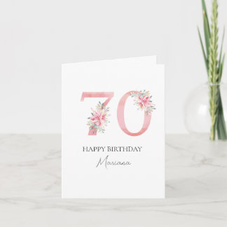 Personalized 70 years old card karte