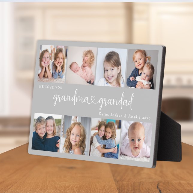 Personalized 8 Photo Grandparents We Love you Fotoplatte (Von Creator hochgeladen)