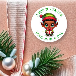 Personalized a Gift for You Christmas Gift Tags  Runder Aufkleber