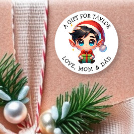Personalized a Gift for You Christmas Gift Tags  Runder Aufkleber