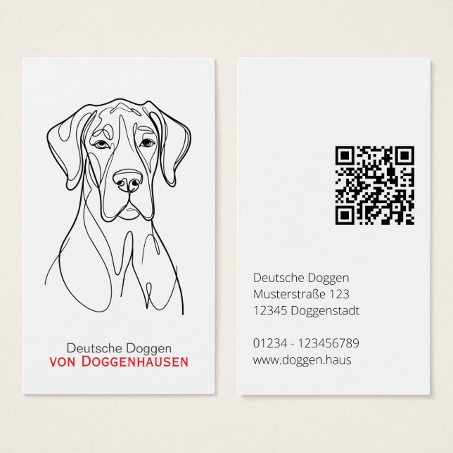 Personalized Abstract Great Dane (Vorne & Hinten)