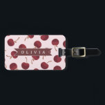Personalized Aesthetic Cherry Pattern Name Gift Gepäckanhänger<br><div class="desc">This collection of adorable cherry patterns is one of those small, everyday pleasures that just make people smile. This design is whimsical, cozy, and effortlessly fashionable with its soft pink backdrop, strewn cherries, and personalized name accents. It's the kind of pattern that makes a desk, a purse, or a comfortable...</div>
