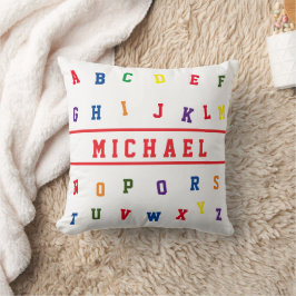 Personalized Alphabet  Throw Pillow Kissen