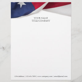 Personalized American Flag Company Name Business Briefbogen