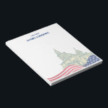 Personalized American Flag Patriotic USA Notizblock<br><div class="desc">Personalized American Flag Patriotic USA Gifts! Celebrate pride, freedom, and unity with this American Patriotic USA design. Inspired by the spirit of the United States, this design reflects love for the country, national pride, and the values of liberty and independence. Perfect for national holidays, patriotic events, family gatherings, or everyday...</div>