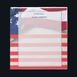 Personalized American Flag Patriotic USA Notizblock<br><div class="desc">Personalized American Flag Patriotic USA Gifts!</div>