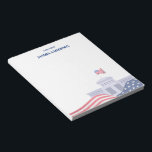 Personalized American Flag Patriotic USA Notizblock<br><div class="desc">Personalized American Flag Patriotic USA Gifts! Celebrate pride, freedom, and unity with this American Patriotic USA design. Inspired by the spirit of the United States, this design reflects love for the country, national pride, and the values of liberty and independence. Perfect for national holidays, patriotic events, family gatherings, or everyday...</div>