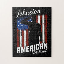 Personalized American Patriot Soldier USA Flag 