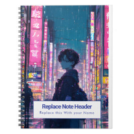 Personalized Anime Themed Notebook Notizblock
