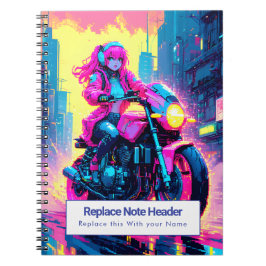 Personalized Anime Themed Notebook Notizblock