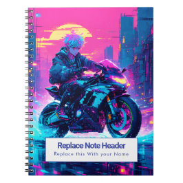 Personalized Anime Themed Notebook Notizblock