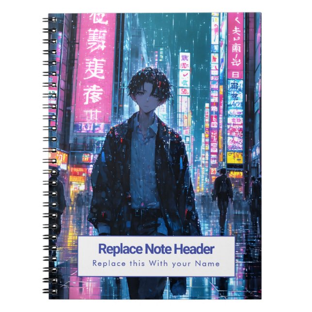 Personalized Anime Themed Notebook Notizblock (Vorderseite)