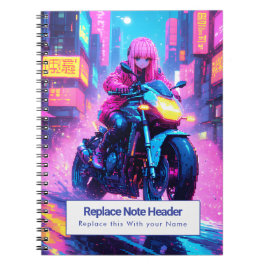 Personalized Anime Themed Notebook Notizblock