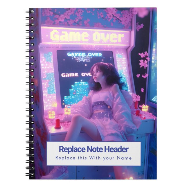 Personalized Anime Themed Notebook Notizblock (Vorderseite)