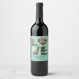 Personalized Anniversary Photo Wine Bottle Label Weinetikett