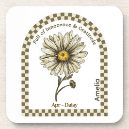 Personalized April Birth Month Flower Coaster Getränkeuntersetzer