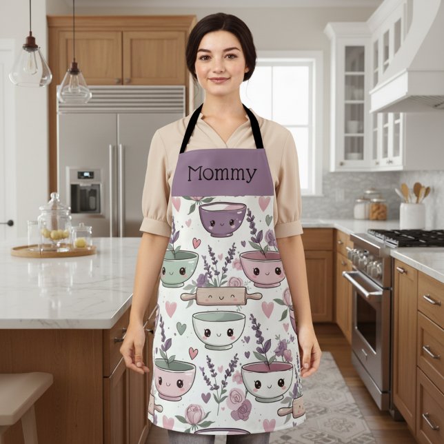 Personalized Apron Smiling Floral Baking Crew Schürze (Von Creator hochgeladen)
