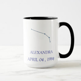Personalized Aries Constellation Mug - Custom Zodi Tasse