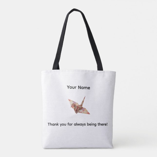 Personalized Arigatou Tote Bag | Custom Name & Mes Tasche (Rückseite)