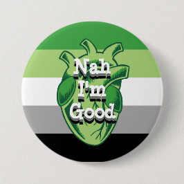 Personalized Aromantic AntiValentines Heart Button